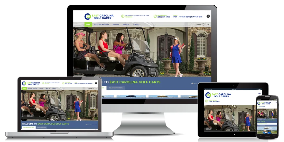 Golf Cart Website Design by Marketing Provisions