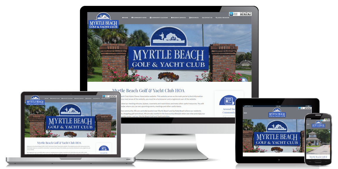 Read more about the article Myrtle Beach Golf and Yacht Club HOA Web Design