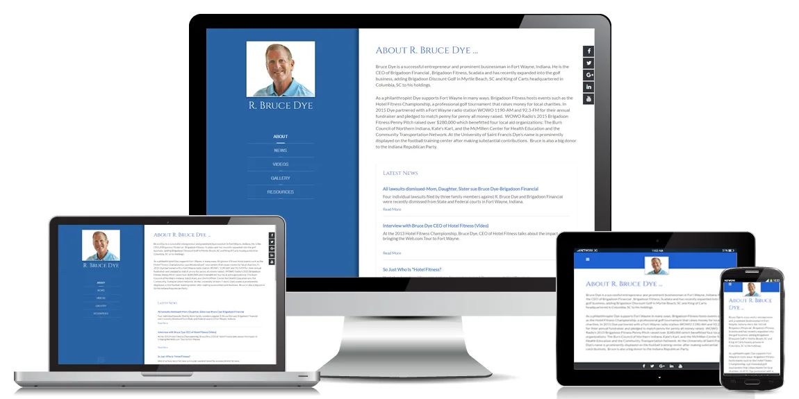 Bruce Dye - Personal Web Design