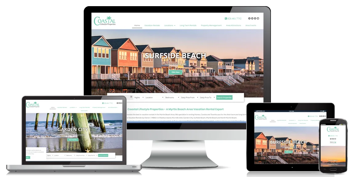 Coastal Lifestyle Properties - Property Management Web Design