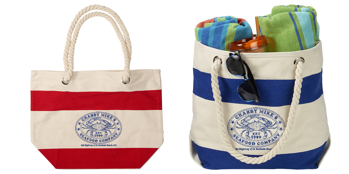 Custom Designed Boat Totes for Crabby Mike's for Crabby Mike's by Marketing Provisions