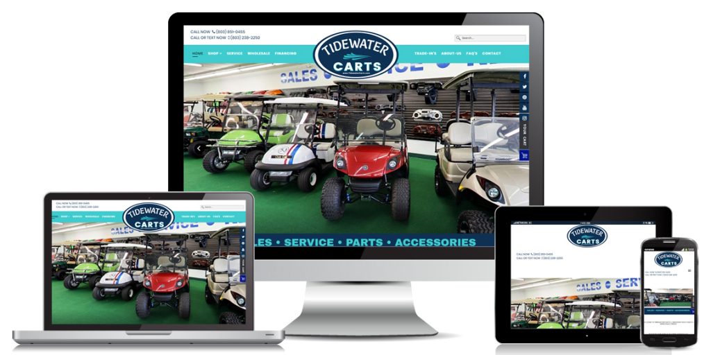 Ecommerce Golf Cart Website Design Tidewater Carts