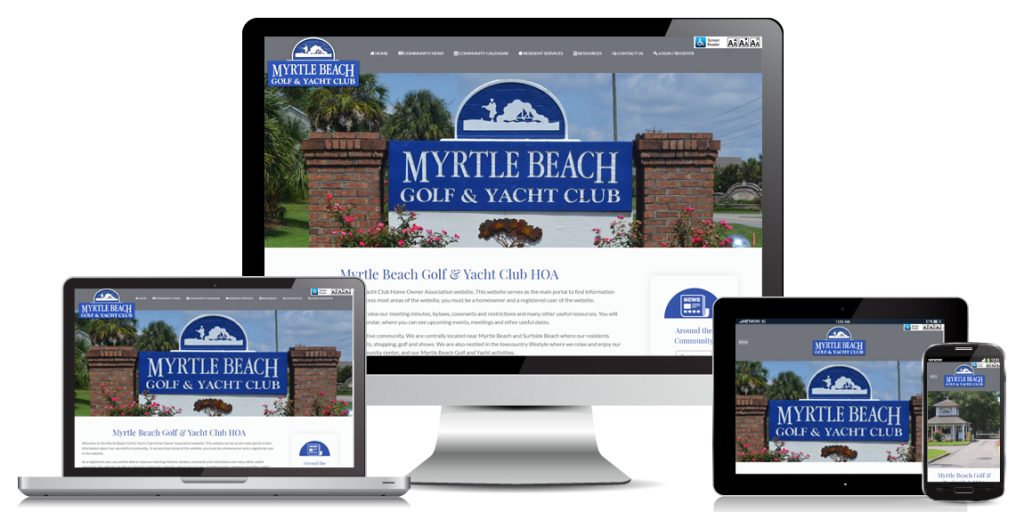 HOA Website Design Myrtle Beach Golf & Yacht Club