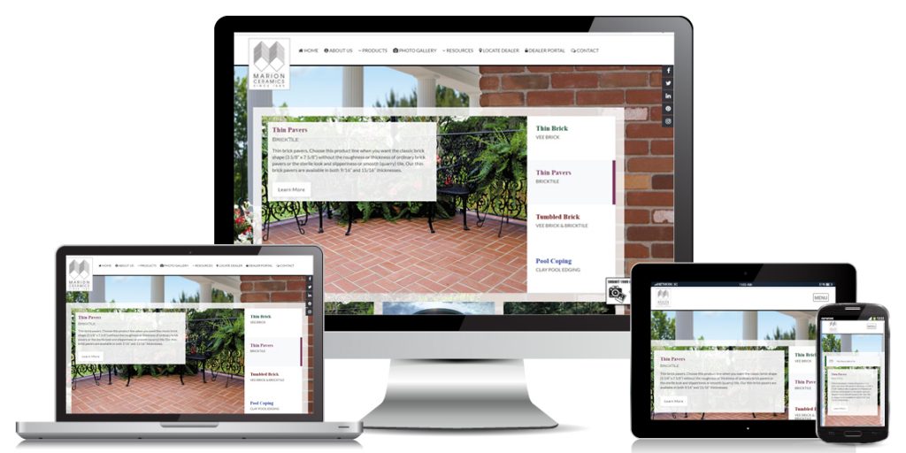 Marion Ceramics - Manufacturer Web Design