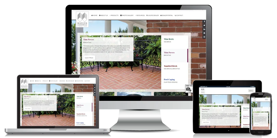 Marion Ceramics - Manufacturer Web Design