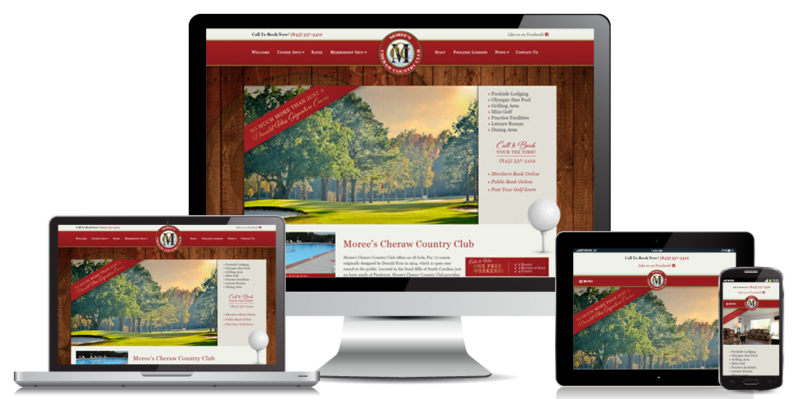 Moree's Cheraw Country Club - Leisure Web Design