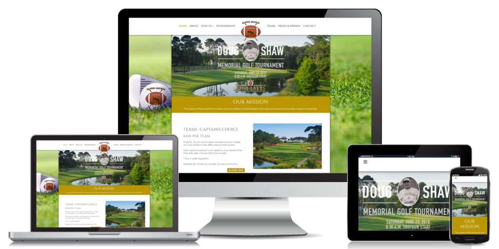 Non Profit Website Design - Doug Shaw Memorial Golf Tournament