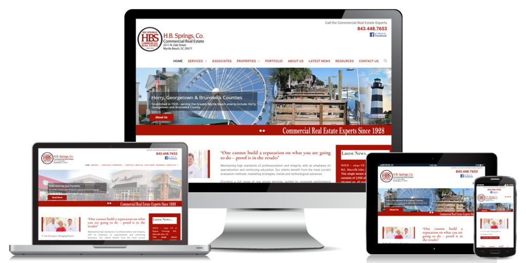 Commercial Real Estate Website Design - HB Springs