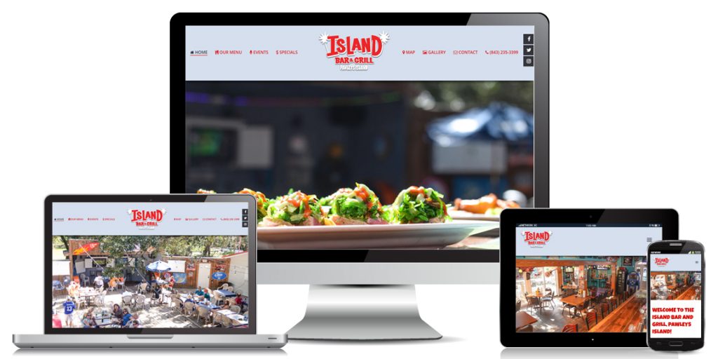 Restaurant Website Design - Island Bar & Grill
