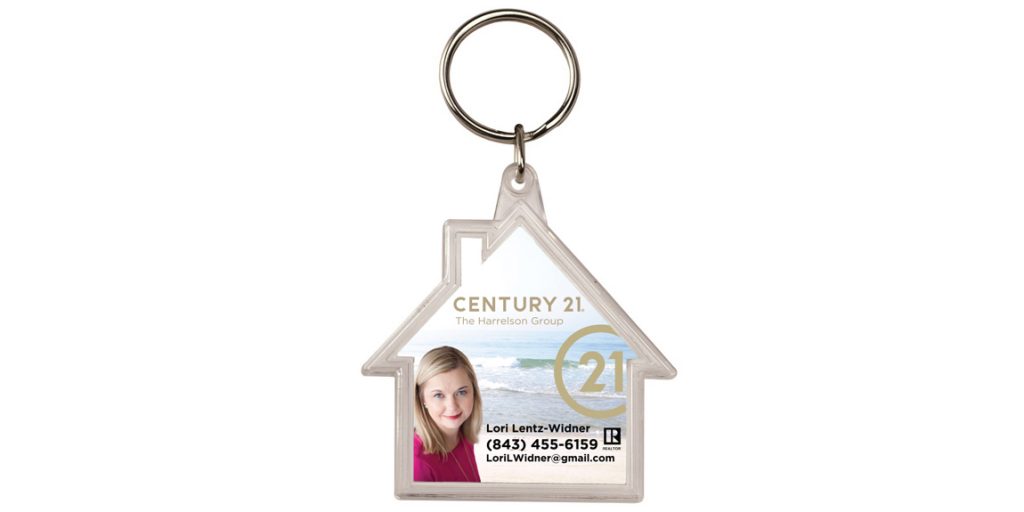 House Shaped Keychain designed by Marketing Provisions