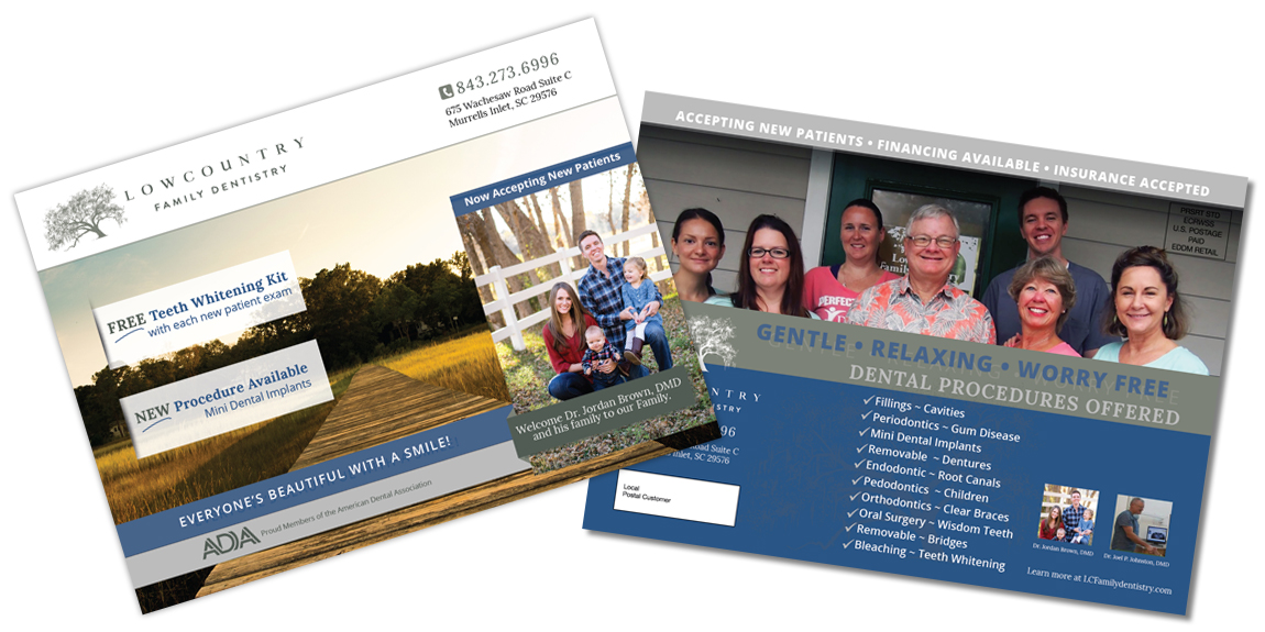 EDDM Postcards for Lowcountry Family Dentistry by Marketing Provisions