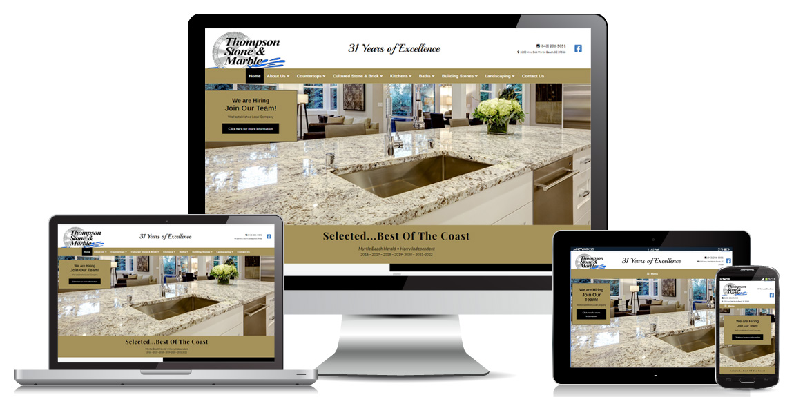 Read more about the article Thompson Stone & Marble – Contractor Website Design