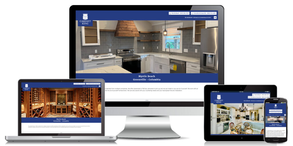 Cabinet contractor website design