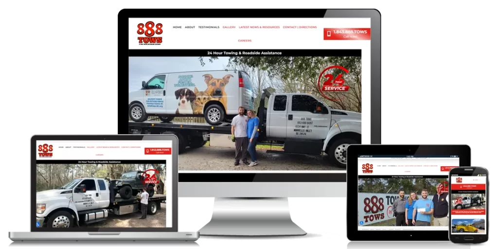 Website design for 888 Tows