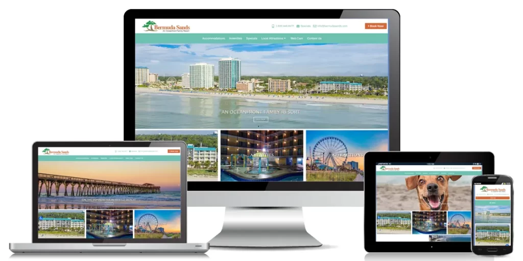 New wordpress website for Bermuda Sands Myrtle Beach