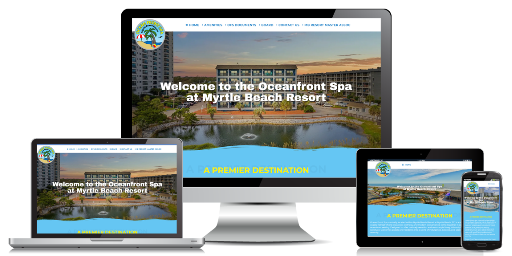 Ocean Front Spa Website Design